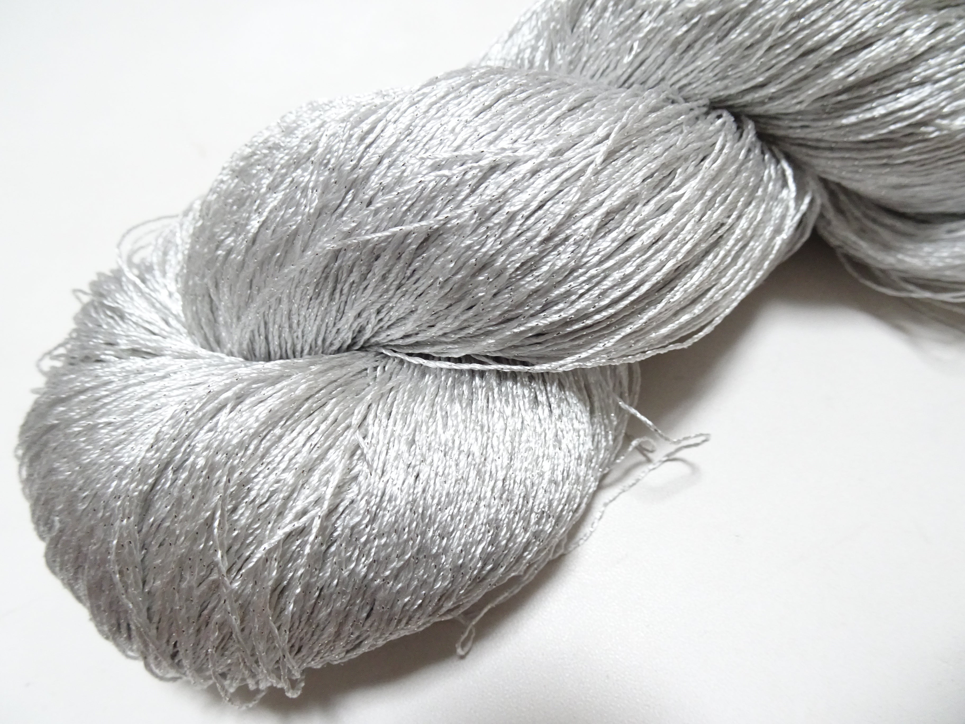 Japanese Vintage High Class Rare Silver Gray Silk Thread Mixture of Silver embroidery 18902