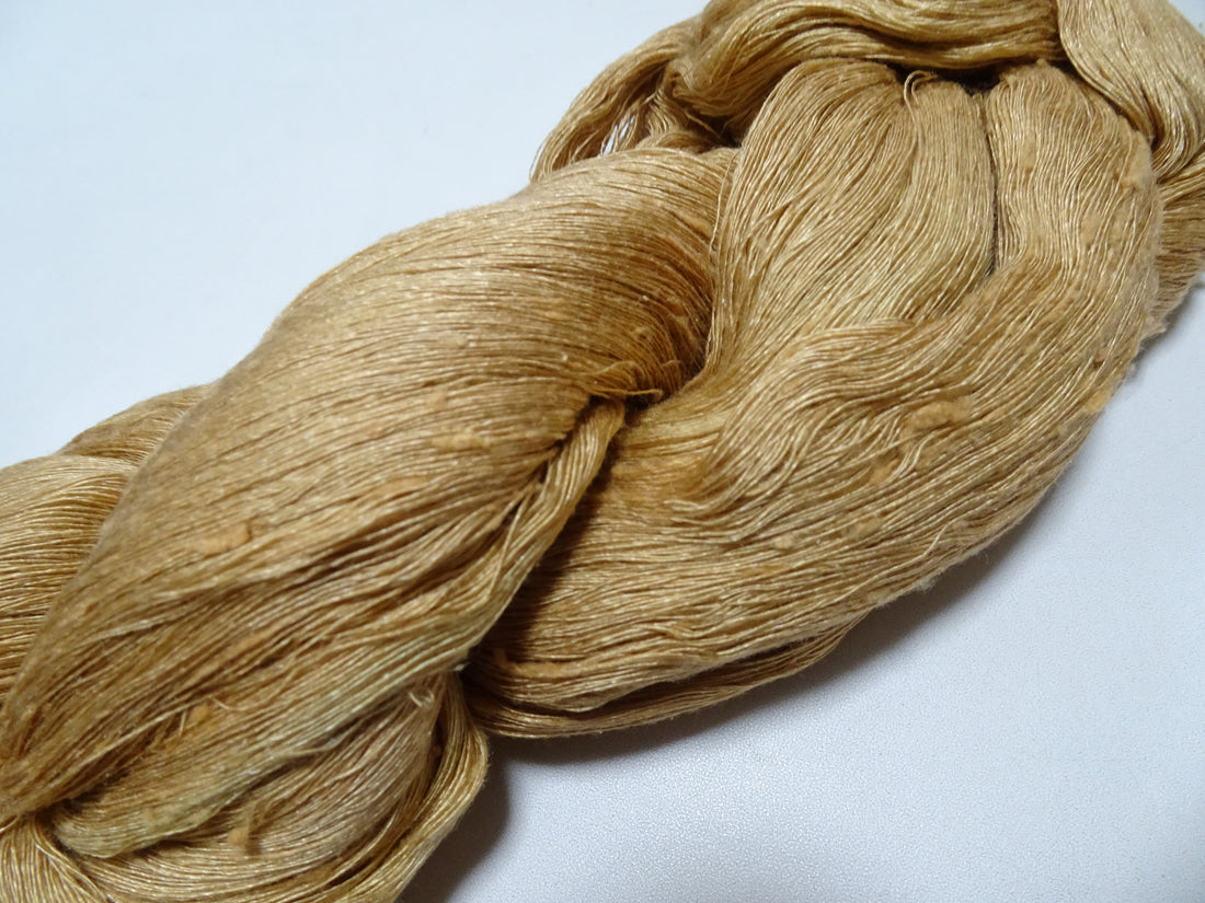 Japanese Vintage Tsumugi Silk Thread Embroidery & Weaving 18911