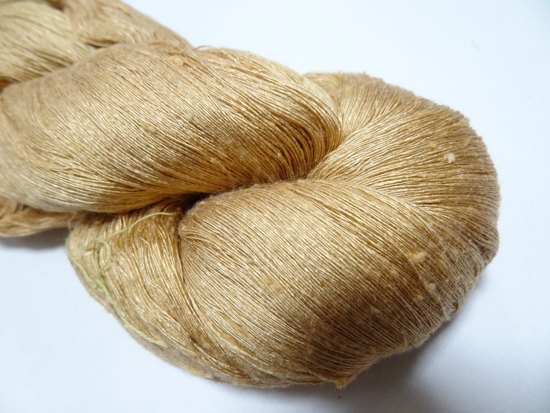 Japanese Vintage Tsumugi Silk Thread Embroidery & Weaving 18911