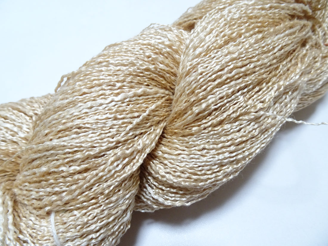 Japanese Vintage Tsumugi Silk Thread Embroidery & Weaving 18913