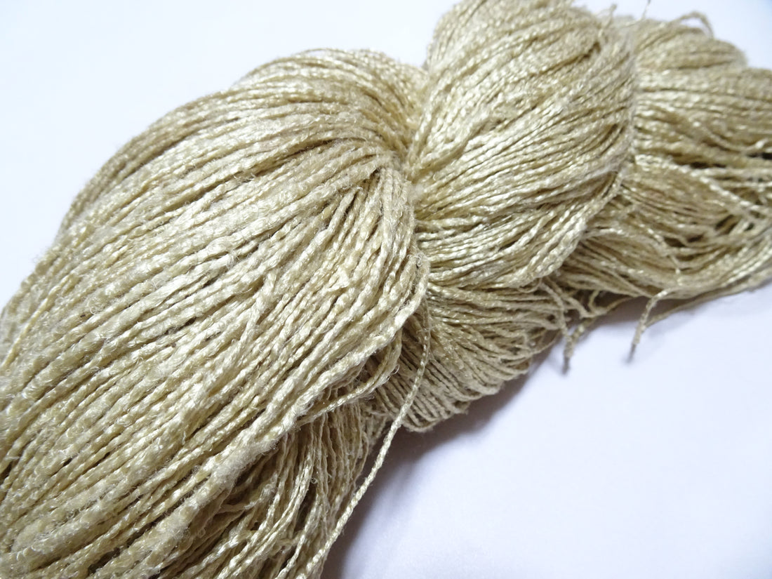 Japanese Vintage Tsumugi Silk Thread Embroidery & Weaving 18924