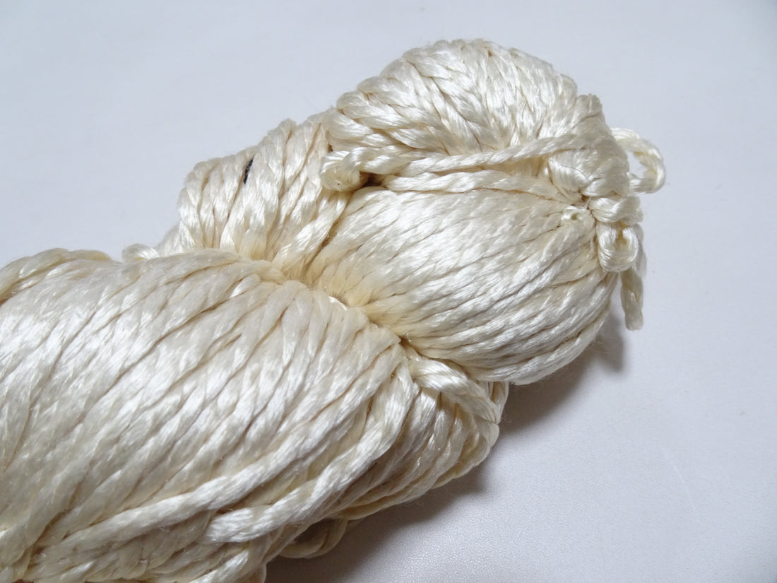 Japanese Vintage Tsumugi Silk Thread Embroidery & Weaving 18928