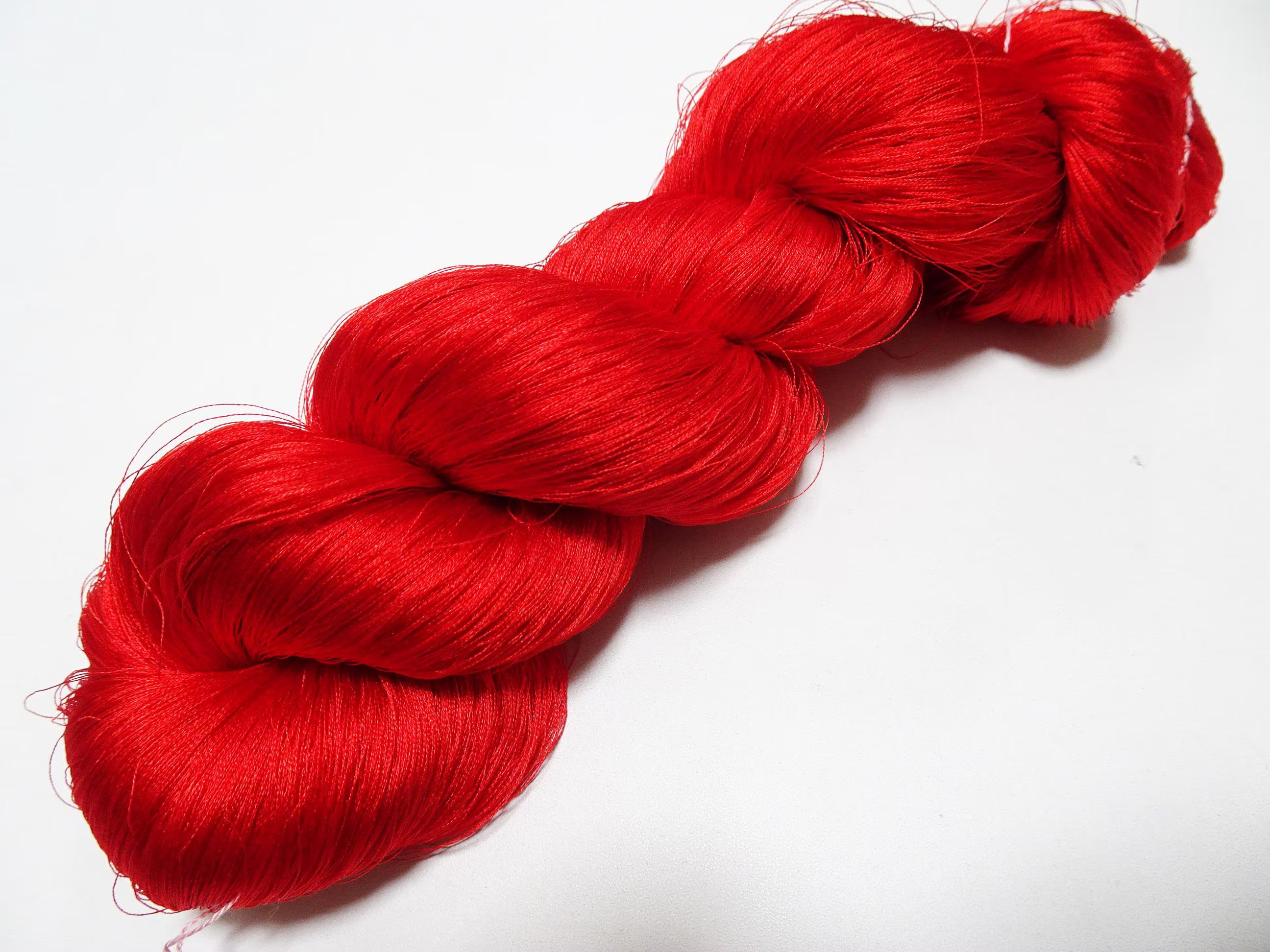 Japanese Vintage Twisted Silk Thread Red Embroidery 13429
